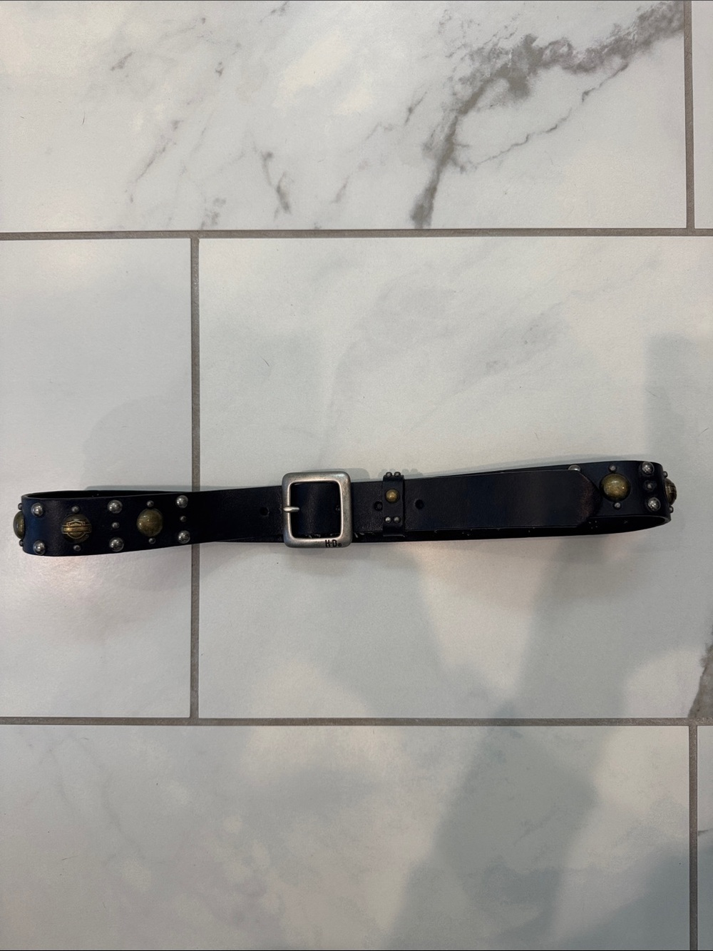 Harley-Davidson Black Studded Leather Belt